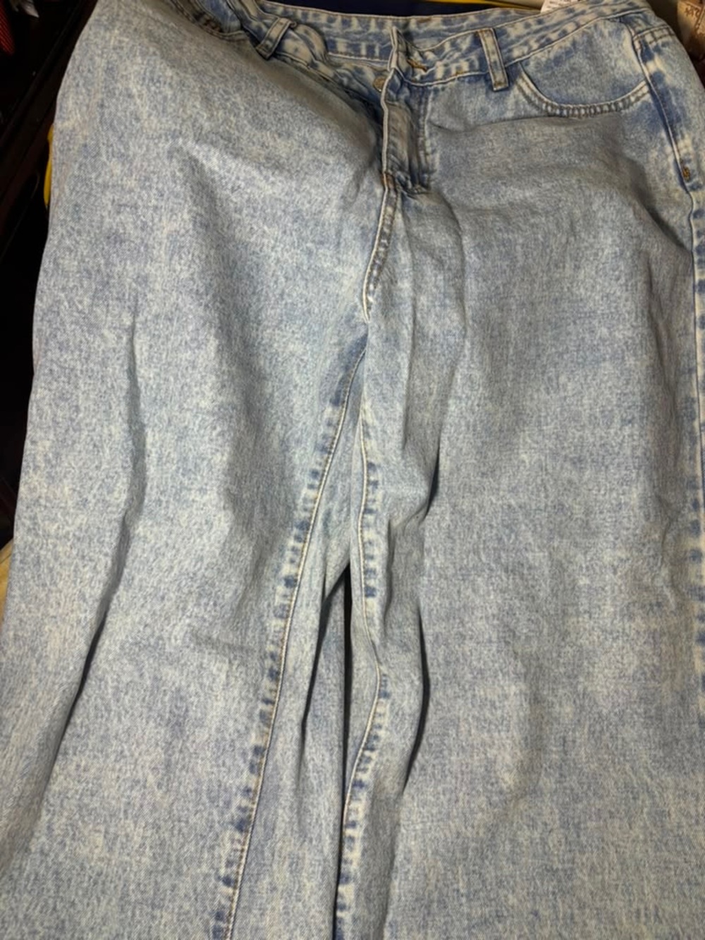 Others Follow Light Blue Acid-Wash Relaxed Jeans